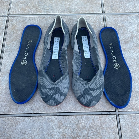Rothy's Grey Camo Round Toe Flats - Picture 8 of 9